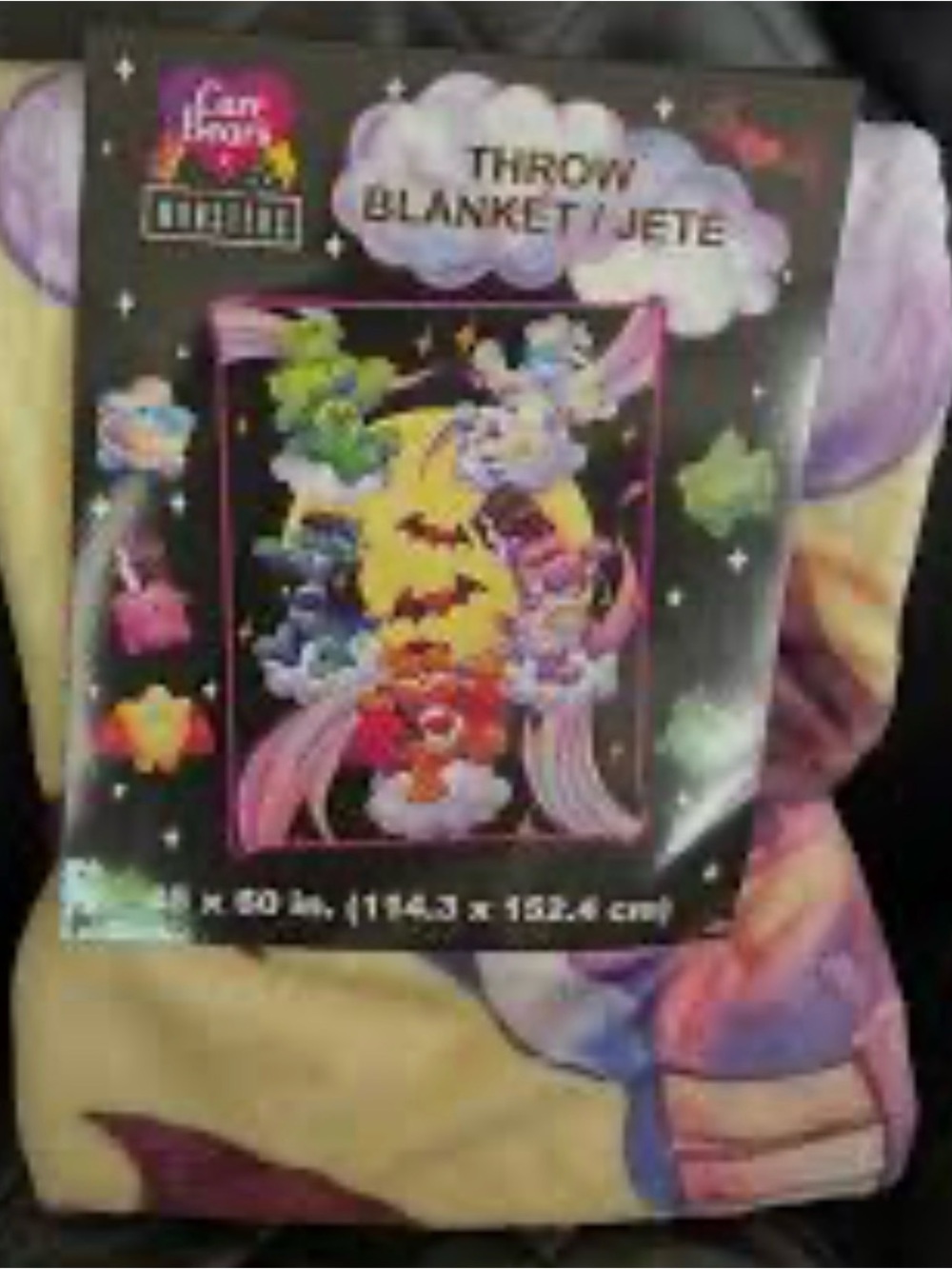NWT Officially Licensed silver Buffalo Halloween Carebears throw blanket
